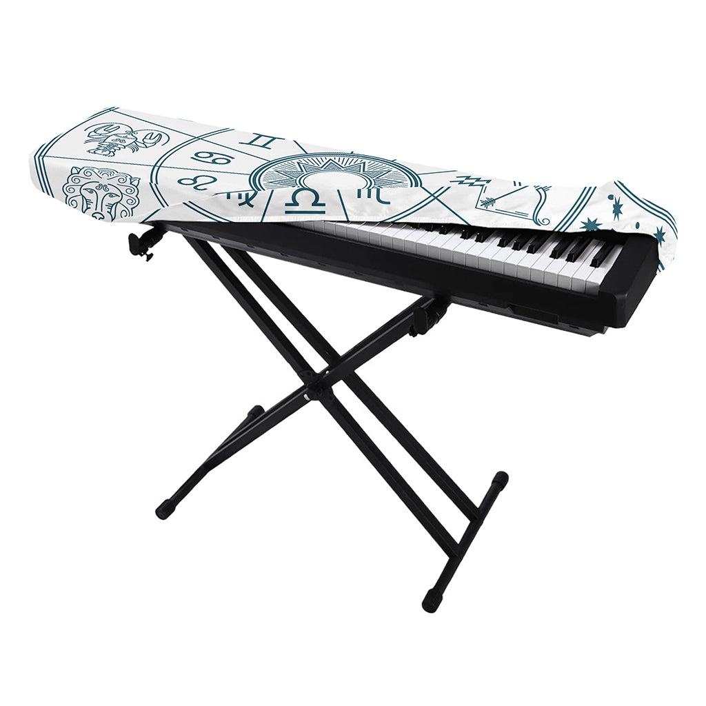 Zodiac Astrology Signs Print Piano Keyboard Cover