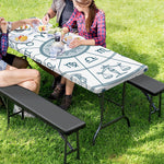 Zodiac Astrology Signs Print Picnic Table Cover