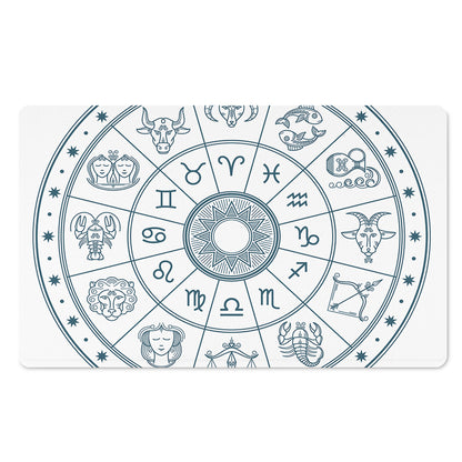 Zodiac Astrology Signs Print Polyester Doormat