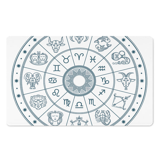 Zodiac Astrology Signs Print Polyester Doormat