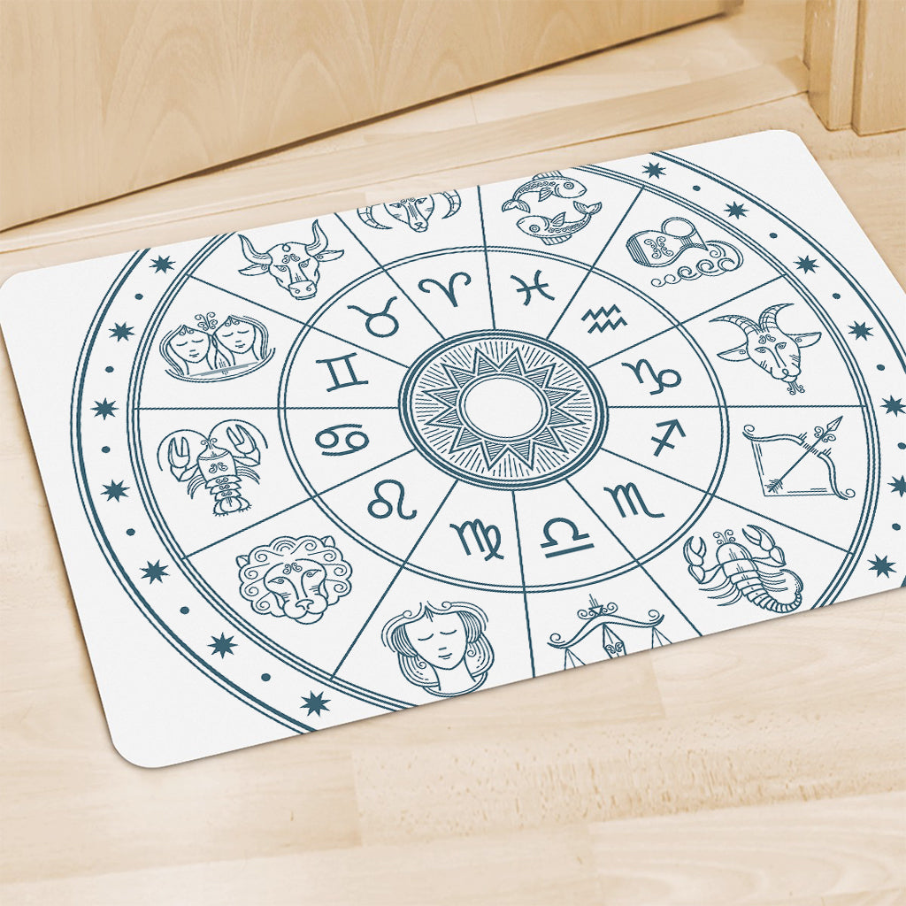Zodiac Astrology Signs Print Polyester Doormat