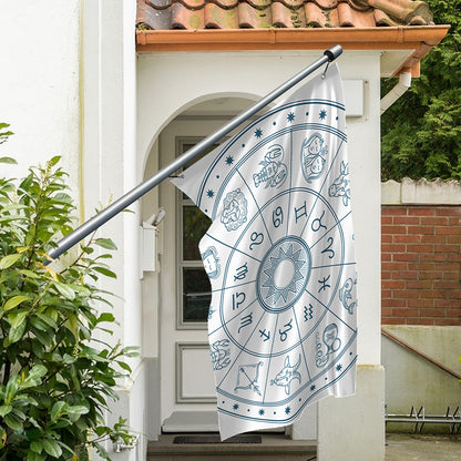 Zodiac Astrology Signs Print Polyester Flag