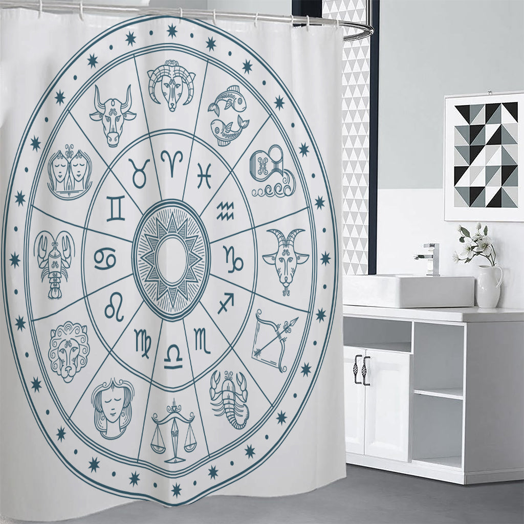 Zodiac Astrology Signs Print Premium Shower Curtain