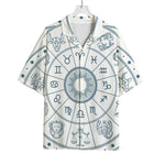 Zodiac Astrology Signs Print Rayon Hawaiian Shirt