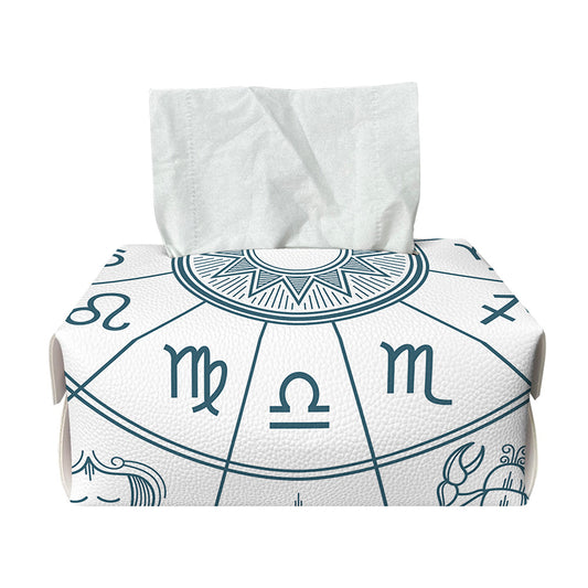 Zodiac Astrology Signs Print Rectangle Tissue Box Cover