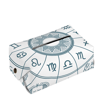 Zodiac Astrology Signs Print Rectangle Tissue Box Cover