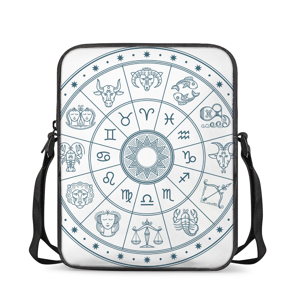 Zodiac Astrology Signs Print Rectangular Crossbody Bag