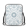 Zodiac Astrology Signs Print Rectangular Crossbody Bag