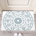 Zodiac Astrology Signs Print Rubber Doormat