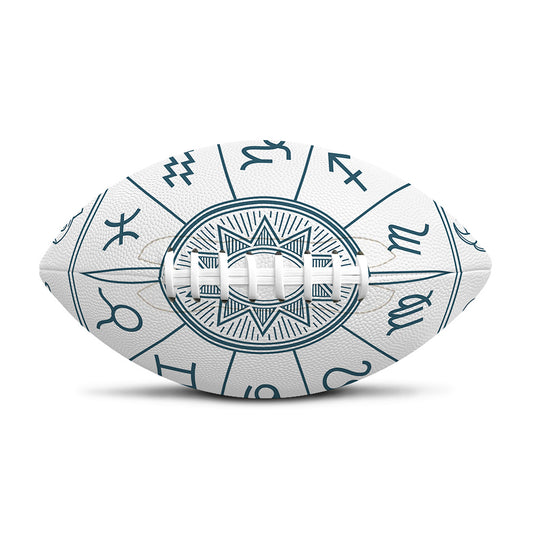 Zodiac Astrology Signs Print Rugby Ball