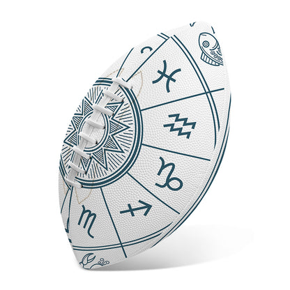 Zodiac Astrology Signs Print Rugby Ball