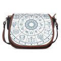 Zodiac Astrology Signs Print Saddle Bag