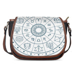 Zodiac Astrology Signs Print Saddle Bag