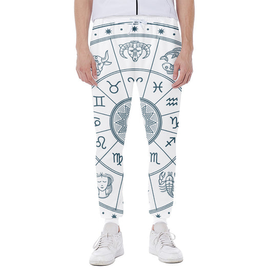 Zodiac Astrology Signs Print Scuba Joggers