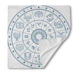 Zodiac Astrology Signs Print Silk Bandana