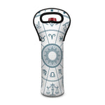 Zodiac Astrology Signs Print Single Neoprene Wine Tote