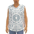 Zodiac Astrology Signs Print Sleeveless Baseball Jersey