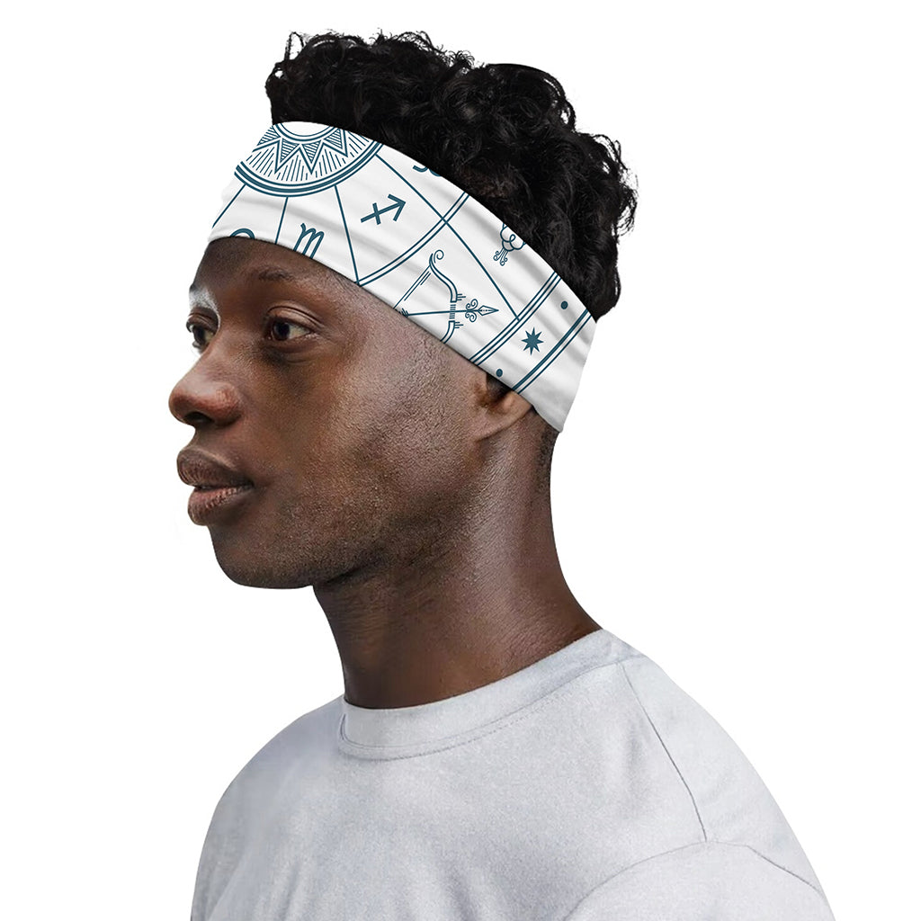 Zodiac Astrology Signs Print Sports Headband