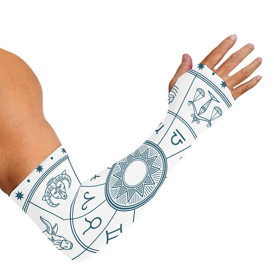 Zodiac Astrology Signs Print Sun Protection Arm Sleeves