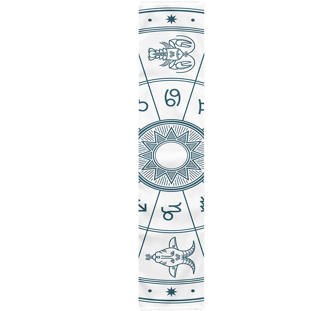 Zodiac Astrology Signs Print Table Runner