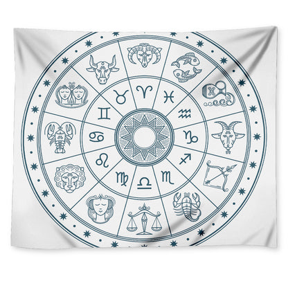 Zodiac Astrology Signs Print Tapestry
