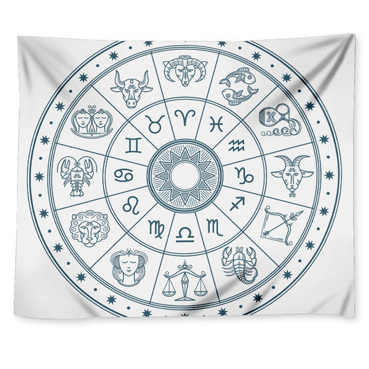 Zodiac Astrology Signs Print Tapestry