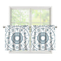 Zodiac Astrology Signs Print Tier Curtains