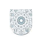 Zodiac Astrology Signs Print Toilet Lid Cover