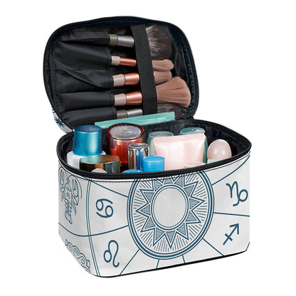 Zodiac Astrology Signs Print Travel Makeup Bag