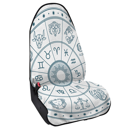 Zodiac Astrology Signs Print Waterproof Car Seat Cover