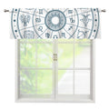 Zodiac Astrology Signs Print Window Valance