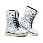 Zodiac Astrology Signs Print Winter Boots