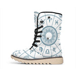 Zodiac Astrology Signs Print Winter Boots