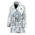 Zodiac Astrology Signs Print Women's Bathrobe