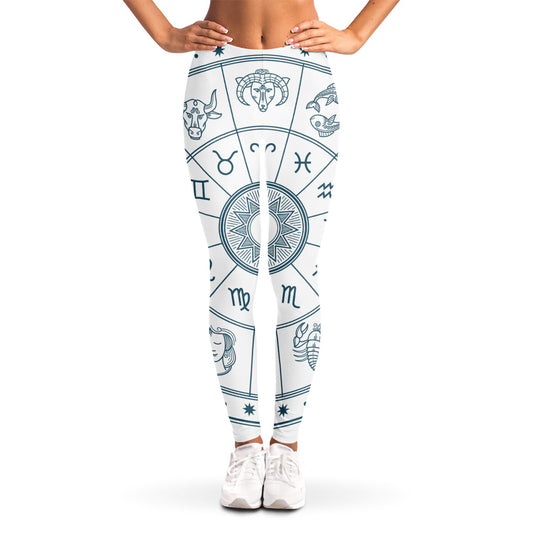 Zodiac Astrology Signs Print Women's Leggings