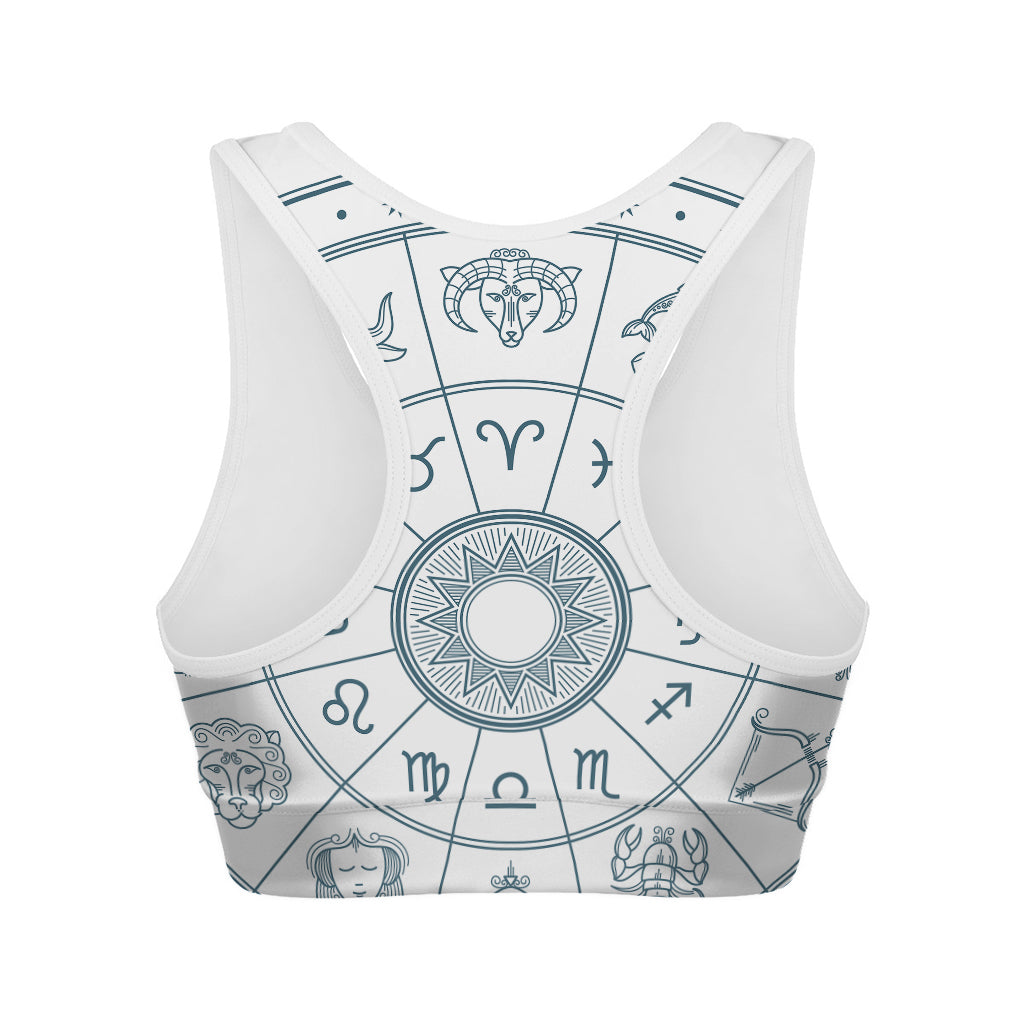 Zodiac Astrology Signs Print Women's Sports Bra