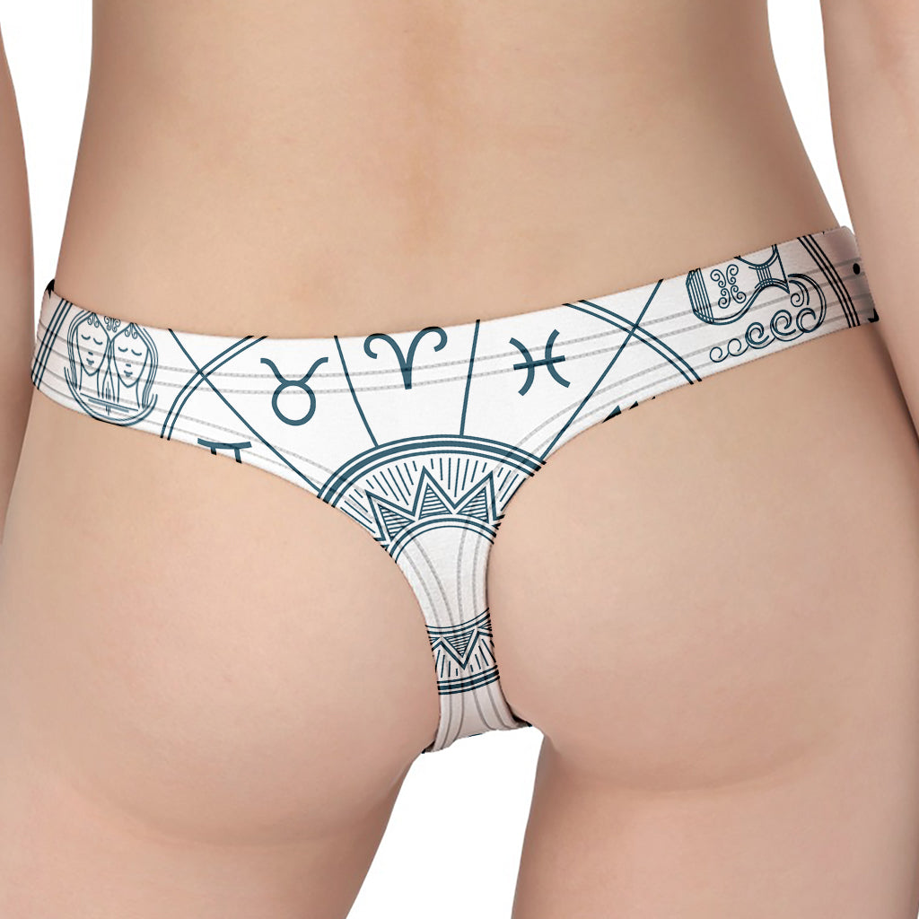 Zodiac Astrology Signs Print Women's Thong
