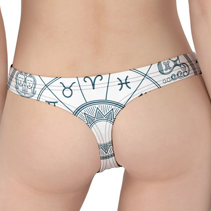 Zodiac Astrology Signs Print Women's Thong
