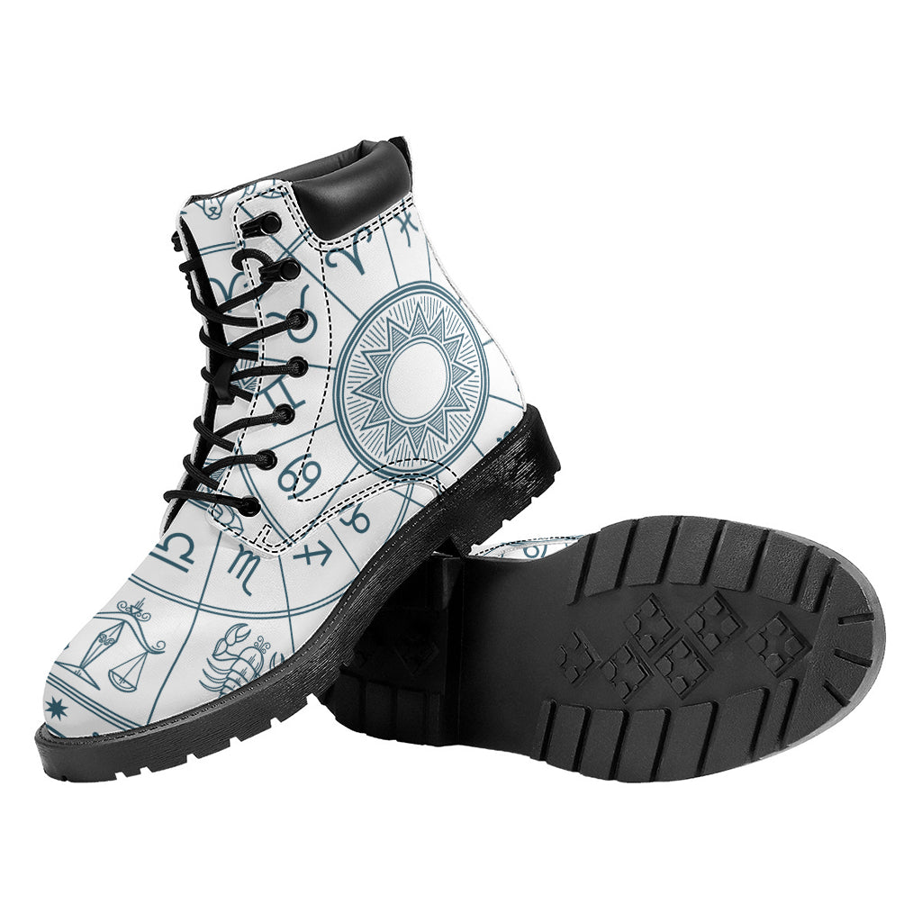 Zodiac Astrology Signs Print Work Boots