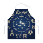 Zodiac Astrology Symbols Print Adjustable Apron