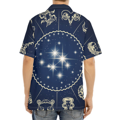 Zodiac Astrology Symbols Print Aloha Shirt