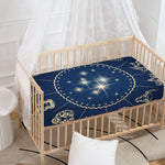 Zodiac Astrology Symbols Print Baby Crib Sheet