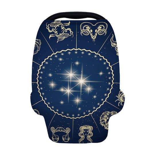 Zodiac Astrology Symbols Print Baby Seat Cover