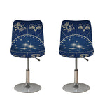 Zodiac Astrology Symbols Print Bar Stool Covers