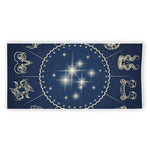 Zodiac Astrology Symbols Print Beach Towel