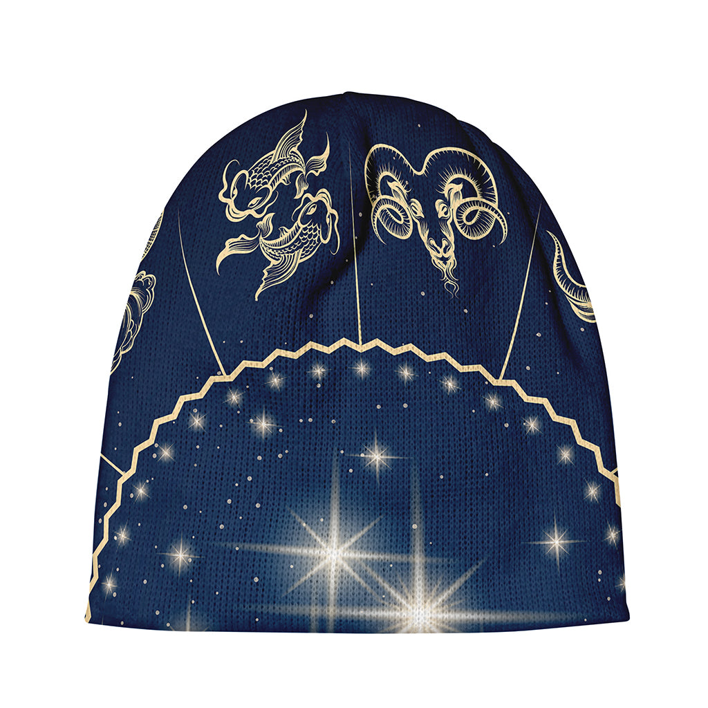 Zodiac Astrology Symbols Print Beanie