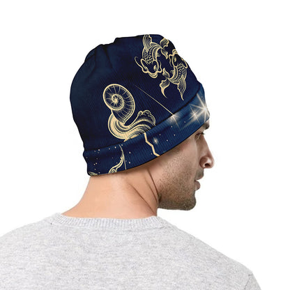 Zodiac Astrology Symbols Print Beanie