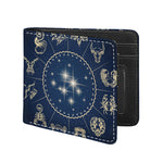 Zodiac Astrology Symbols Print Bifold Wallet