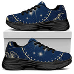 Zodiac Astrology Symbols Print Black Chunky Shoes