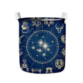 Zodiac Astrology Symbols Print Collapsible Laundry Basket